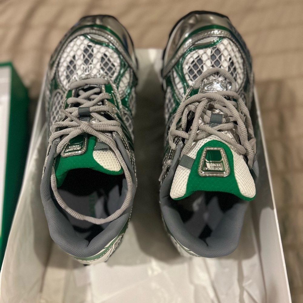 BOTTEGA VENETA Orbit Metallic Net Runner Sneakers